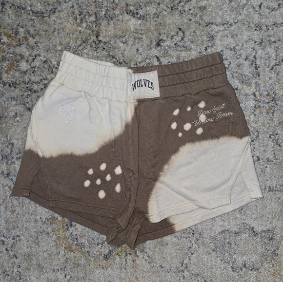 SHE Darc Sports 22 of 500 Limited Wolves Brown and Cream Lounge Shorts - Picture 1 of 9